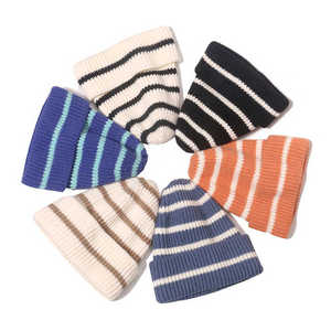 Latest Striped Design <b>Men</b> Women Beanie Caps High Quality Wholesale Warm <b>Winter</b> Unisex <b>Hats</b> - Product Image 5