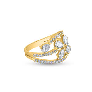 Bague en or Purecarat avec diamant poire radiant, taille 6, bijoux élégants et luxueux - Product Image 3
