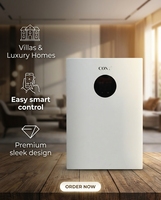 Sistem Udara Segar ERV Dinding CONT dengan Motor DC Brushless, HEPA H13, Kontrol Aplikasi Pintar, ≤38dB untuk Rumah, Villa, Kamar Tidur