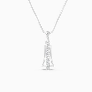 Pendentif à cadre incurvé avec diamants de laboratoire de 0,31 carat en or jaune 9 carats, or blanc, or rose - Product Image 1