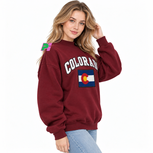 Sudadera Casual Oversize de Cuello Alto para Mujer, Otoño/Invierno, 100% Algodón Ecológico, con Apliques Personalizados, Marca Pook International - Product Image 2