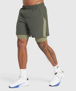 Wholesale <b>Mens</b> Custom 2 in 1 Sports <b>Shorts</b> Double Layer Premium Running Gym <b>Shorts</b> With Compression Inner Liner <b>Quick</b> <b>Dry</b> Fabric - Product Image 1
