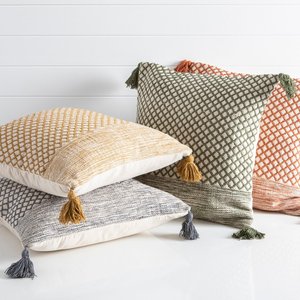 Housses de coussin en coton tissé à la main de style bohème pour la décoration de la maison, housses de coussin décoratives en coton tissé bohème, style bohème en coton - Product Image 1