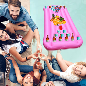Nhà máy tùy chỉnh dày PVC màu hồng Inflatable bia <span class=keywords><strong>Pong</strong></span> Float Hồ bơi cho sông bơi & bên trò chơi - Product Image 3