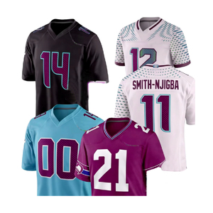 Camiseta de Fútbol Americano Personalizada con Logotipo Bordado, Transpirable, de Malla, para Hombre, Ropa Deportiva, Sublimación - Product Image 5