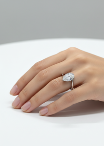 Anillo de Diamantes con Corte de Pera para Mujer, Diamantes Cultivados en Laboratorio - Product Image 5