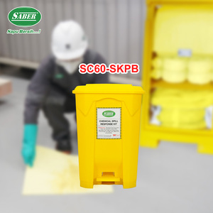 Contenedor de 60 Litros para Derrames Químicos, Fácil Acceso para Emergencias, Completo con Contenedor con Pedal, Higiénico - Product Image 2