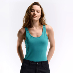 Women's Classic Cotton Spandex Tank <b>Top</b> Slim Fit Sleeveless Basic Layering <b>Top</b> Casual Fashion Custom Logo Design Wholesale <b>Top</b> - Product Image 1