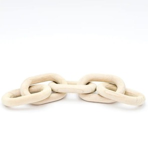 Cadenas de Eslabones de Madera Hechas a Mano en India, con Detalles de Madera Natural de Mango y Acacia, Utilizadas para Decoración, Diseño Único para Vajilla - Product Image 1