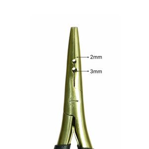 Pinzas Profesionales para Extensiones de Cabello, Removedor de Queratina, Herramienta para Extensiones de Cabello con Anillos Micro y Nano, Acero Inoxidable, Chapado en Oro - Product Image 2