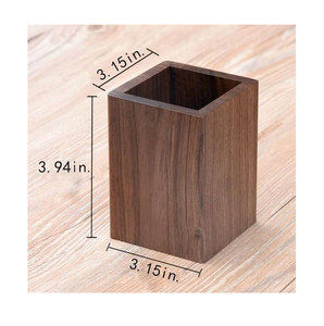 Wood Pen Holder Stationery <b>Table</b> Ware Wood Pen Box Office Home <b>Table</b> Holder Customized Latest Pen Holder - Product Image 3