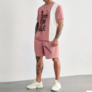 สินค้ามาใหม่ เสื้อยืดและกางเกงขาสั้นผู้ชายคุณภาพสูงสำหรับฤดูร้อน แห้งเร็ว ระบายอากาศดี แฟชั่นลายพิมพ์ ผลิตในปากีสถาน - Product Image 2