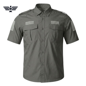 Conjunto de Uniforme Táctico de Seguridad Personalizado, Camisa de Patrulla de Manga Corta Ripstop y Pantalones Cargo - Product Image 4