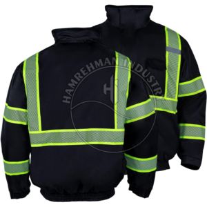 <b>Jackets</b> Waterproof <b>Reflective</b> Safety Clothing Class 3 Polyester Full-Zip <b>Reflective</b> Safety Clothing For <b>Men</b> Good Quality - Product Image 2
