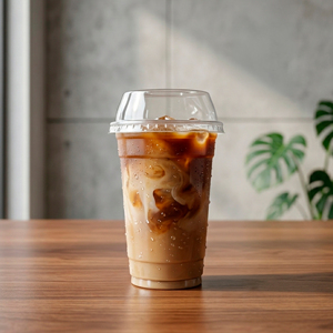 Transparent PP <b>Plastic</b> <b>Cup</b> With Lid 16 Oz Round Shape For Iced Coffee Tea Beverage Disposable - Product Image 1