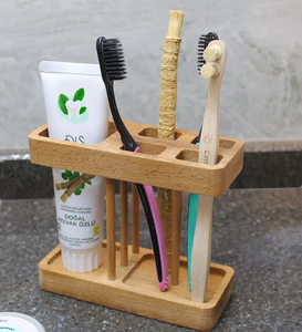 Hot Selling High Quality Solid Wood <b>Toothbrush</b> <b>Holder</b> Handcrafted Natural Crafts For Bathroom Sets By UF INTERNATIONAL Crafts - Product Image 1