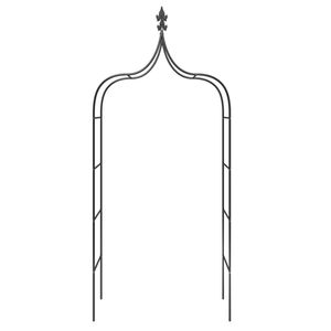 2pcs Arches de jardin en acier noir 47.2 "x 15" x 102.4 "Fournitures de jardin élégantes - Product Image 4