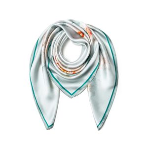Écharpe en soie tendance pour femme, impression personnalisée, foulard carré de luxe en soie de mûrier, hijab de mode, vente en gros OEM - Product Image 1