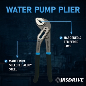 Eastman Llave para bomba de agua y alicates de junta deslizante DIY OEM de 7, 10 y 12 pulgadas con mordaza dentada y mango de plástico de agarre suave - Product Image 3