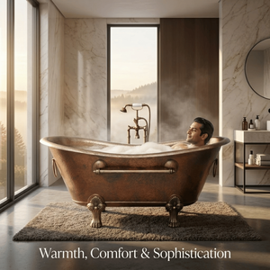 Premium Vintage <b>Copper</b> <b>Sheet</b> Soaking Bathtub Freestanding Hammered Clawfoot Bath Tub for Luxury Villas Hotels and Modern Homes - Product Image 4