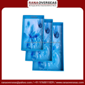 Bandeja de servicio de madera Premium más vendida, forma rectangular para café y decoración de comedor, disponible a precio de mercado de mayorista - Product Image 3