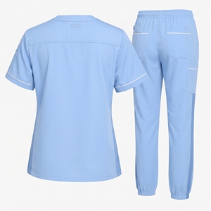 Ensemble d'uniformes médicaux professionnels unisexes avec poches pour médecins, infirmières et personnel, en tissu confortable et fonctionnel - Product Image 5