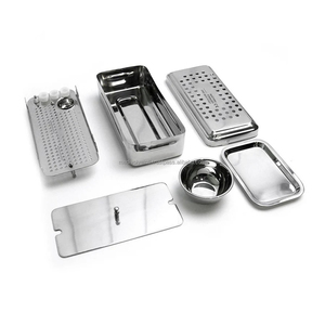 Bandeja de acero inoxidable con acabado clínico pulido y liso para PRF/GRF dental, instrumentos quirúrgicos manuales autoclavables y resistentes a la corrosión - Product Image 1