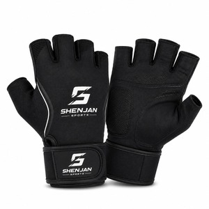Gants de sport à fermeture auto-agrippante pour entraînement extérieur, maintien ferme, unisexe, personnalisables, demi-doigts, antidérapants en cuir, à prix abordable - Product Image 6
