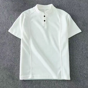 Custom High Stretch No Pilling Wrinkling Cotton Bamboo Solid Short Sleeve Casual Comfortable Slim Fit Men Golf for <b>Shirt</b> Daily - Product Image 3