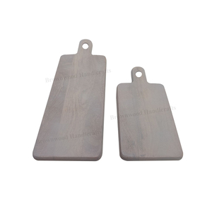 Good Quality Wholesale Home Hotel and Restaurant Kitchen Supply Handmade 100% Natural Acacia Wood Cutting <b>Board</b> | Set of 2 - Product Image 1