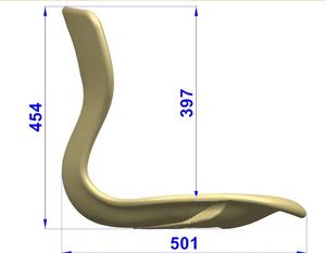 Blow Molded Seat Shell with screw <b>nuts</b> on bottom Accessories School Furniture - Product Image 6
