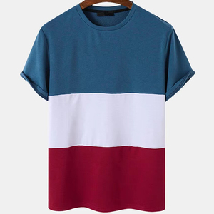 T-shirts pour hommes en coton 100% de haute qualité, taille plus, avec logo personnalisé imprimé, 220g, couleur unie, décontractés, pour la vente en ligne - Product Image 1