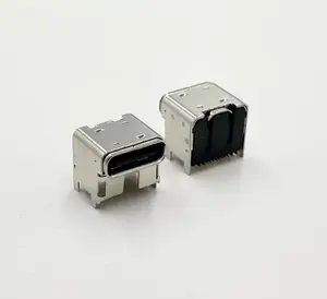 Conector hembra USB tipo C personalizado, enchufe de 16 Pines, USB 3,1, 90 grados para PCB Electronic SMT