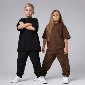 OEM 2026 New Arrival Wholesale Custom logo Clothing Summer Clothes French Terry Two Piece Sweatshirt Short <b>Sets</b> - Product Image 4