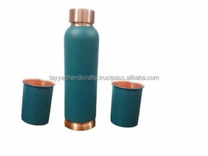 Nouvelles bouteilles en cuivre faites à la main, décoration indienne, bouteilles en métal cuivre - Product Image 5