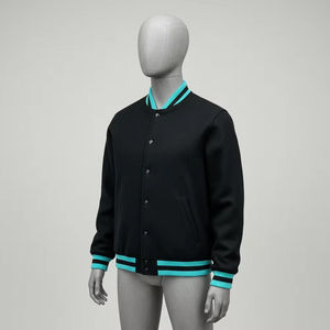 Chaqueta Varsity Unisex de Invierno de Alta Calidad con Mangas de Cuero Bordadas, Forro Polar, Corte Ajustado, a Precios Razonables - Product Image 1