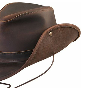 Chapeau Fedora en cuir réglable de haute qualité, style unisexe, personnalisable en couleur et logo - Product Image 6