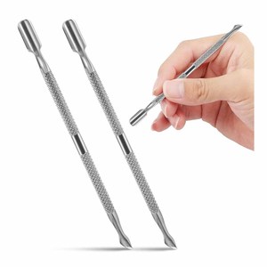 Stainless Steel Dual-End <b>Nail</b> Pusher <b>Tool</b> Reusable Double Head Manicure Cuticle Pusher - Product Image 1