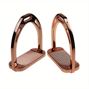 อานม้าอะลูมิเนียมอัลลอยด์สไตล์อังกฤษพร้อมฐานกันลื่นสแตนเลสกว้าง 120 มม. และพื้นผิวเคลือบ - Product Image 5