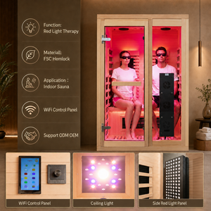 Sauna Infrarroja WJ-F1 ODM OEM con Panel de Control Wifi y Panel de Terapia de Luz Roja - Product Image 1