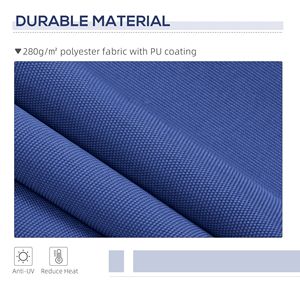 Toldo de Patio con Marco de Aluminio, 13x8 Pies, Retráctil, Resistente a los Rayos UV, con Manivela, Protección Solar, Resistente al Viento, Plegable, Azul Medianoche, para Terrazas - Product Image 4