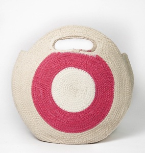 Bolso Tote Redondo de Algodón Estilo Bohemio, Ecológico, para Playa, Verano, Compras Diarias, Diseño Abierto - Product Image 1
