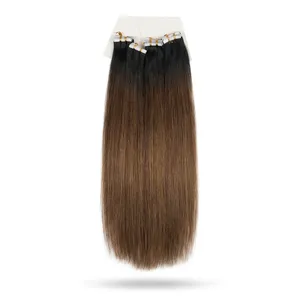 ผมแท้แบบ Remy Weft 100% ตรงธรรมชาติ สีน้ำตาลออมเบรแบบไล่ระดับ  เนื้อผมแบบ Natural Weft  สามารถปรับแต่งได้ - Product Image 1