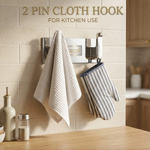 PROMIXO Crochet mural en acier inoxydable à 2 broches SS202, robuste, résistant à la rouille, moderne, pour porte, serviettes, manteaux et vêtements - Product Image 4