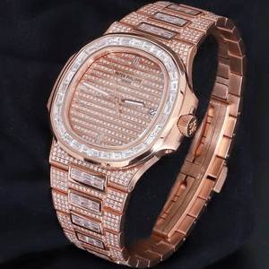 Rose Gold Moissanite Diamond <b>Watch</b> Luxury Hip Hop <b>Watch</b> Solid Real Gold <b>Watch</b> for Unisex Fashion Jewelry - Product Image 2