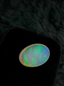 Opale de feu éthiopienne naturelle, cabochon ovale, multicolore, chatoyante, pierre précieuse non traitée pour la joaillerie - Product Image 3