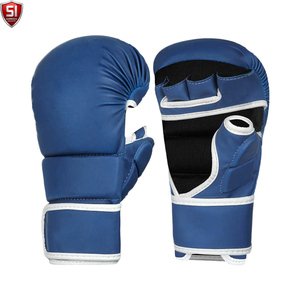 ถุงมือ MMA หนัง PU คุณภาพสูง แบบเปิดนิ้ว ปรับสายรัดข้อมือได้ ปิดด้วยแถบตีนตุ๊กแก บุฟองน้ำ สำหรับศิลปะการต่อสู้ มวย - Product Image 1