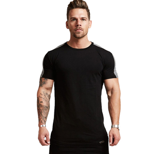 Camiseta de algodón 100% de alto gramaje para hombre, ligera, antiarrugas, con logo estampado, manga corta, holgada, informal, de jersey liso, para primavera y fitness. - Product Image 1