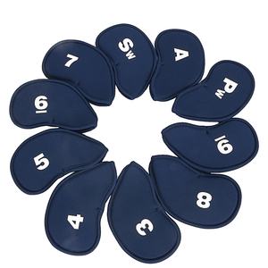 Black Neoprene <b>Golf</b> Headcover Numbered 5 and 6 Protective Cover for Drivers and Irons Solid Color Design - Product Image 3