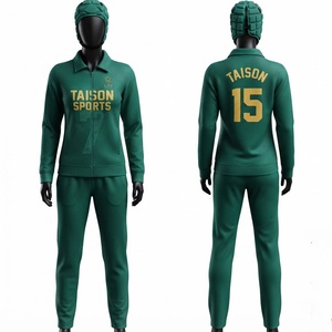Traje de Entrenamiento de Rugby Unisex, Felpa de Poliéster Premium de 300 Gramos, Verde, con Capucha, Chándal Sólido, Logotipo Personalizado con Transferencia Térmica Dorada - Product Image 1